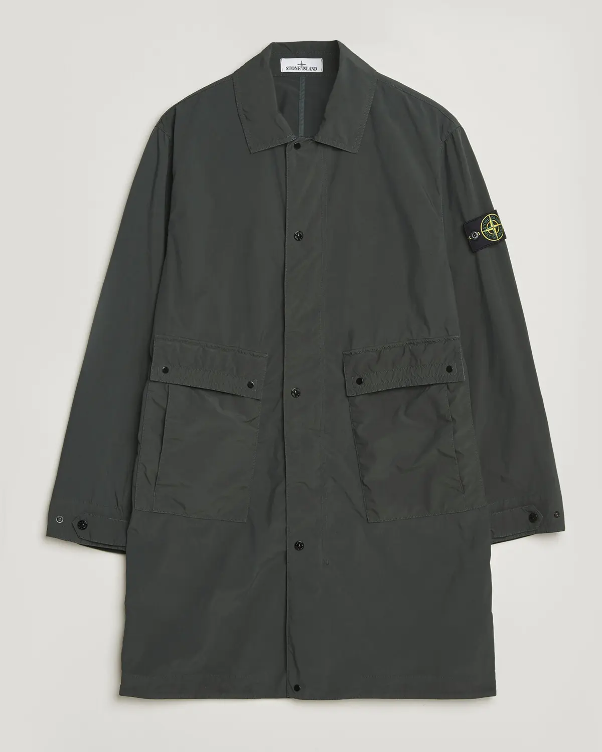 Stone Island Light Compact Car Coat Charcoal