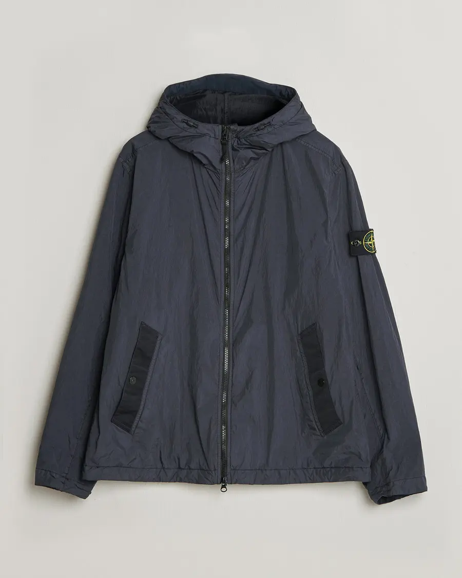 Stone Island Crinkle Reps Padded Hood Jacket Navy