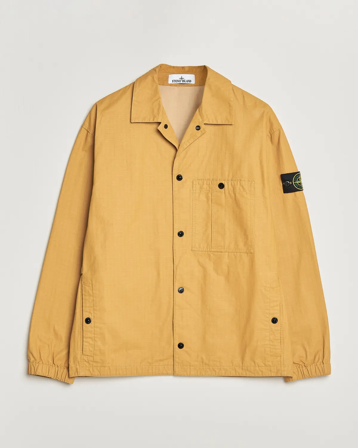 Stone Island Double Coated Cotton Ripstop Overshirt Mustard