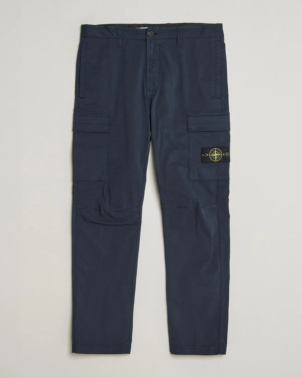 Stone Island Stretch Cotton Twill Cargo Trousers Navy