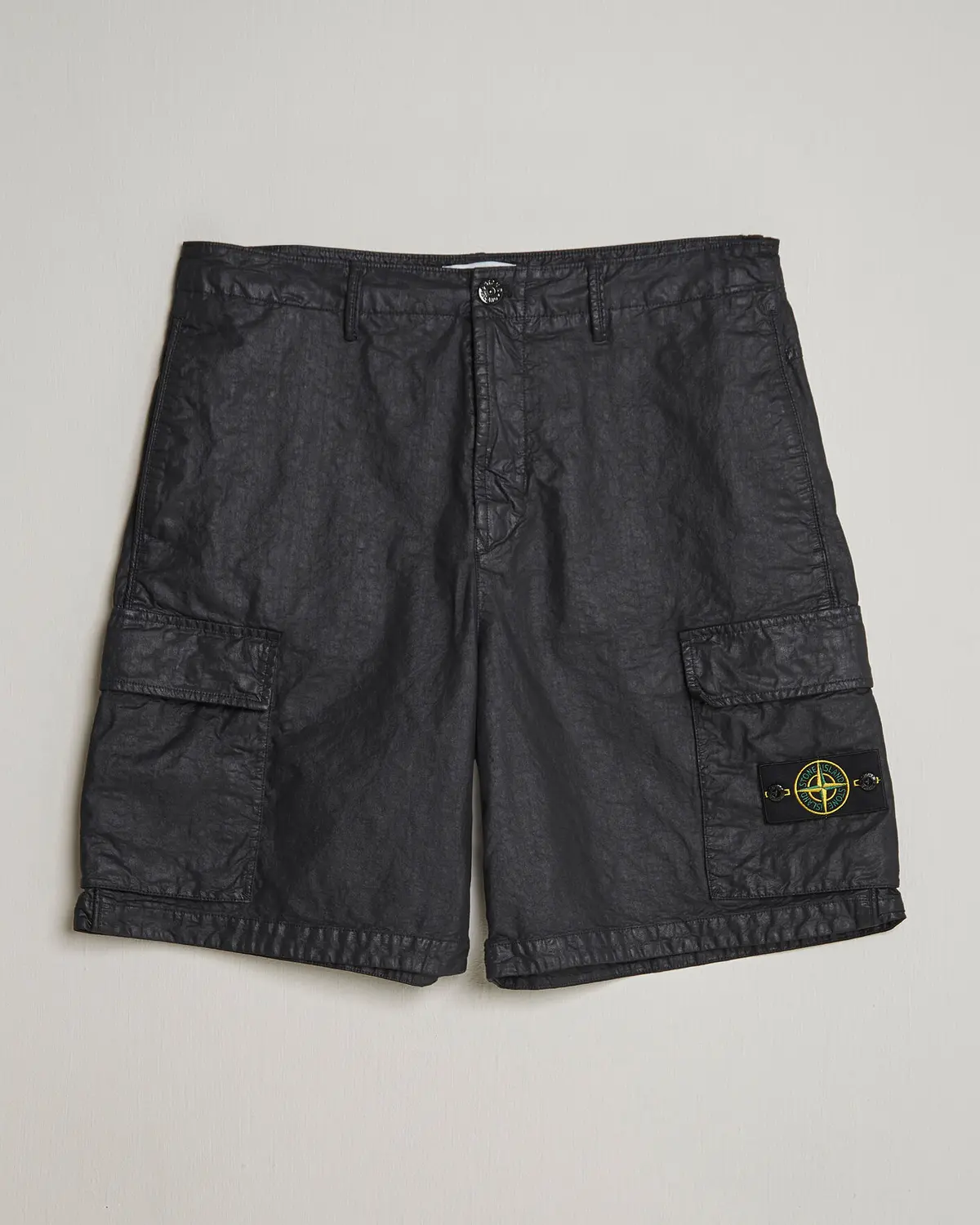Stone Island Nylon Panama Cargo Shorts Black