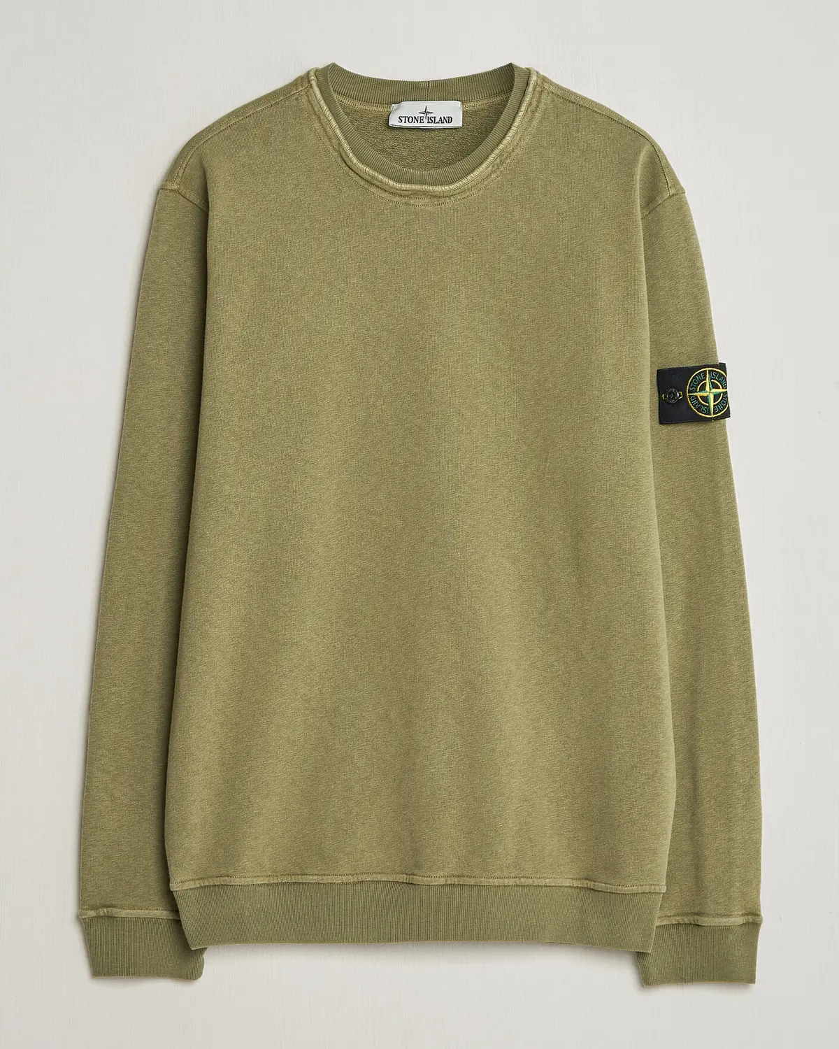 Stone Island Old Dyed Cotton Sweatshirt Military Green