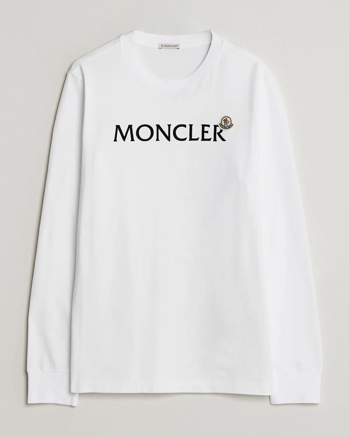 Moncler Lettering Logo Long Sleeve T-Shirt White