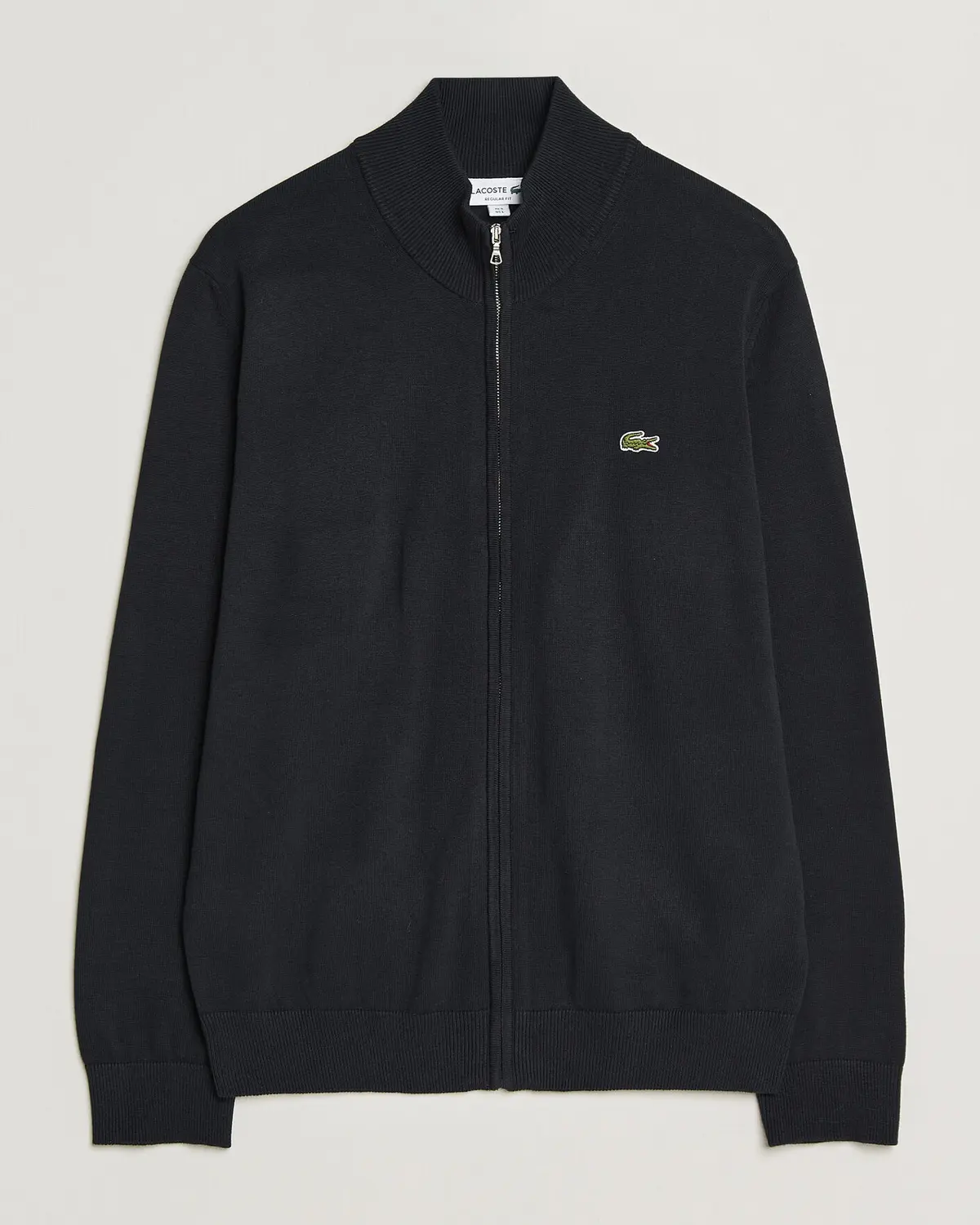 Lacoste Cotton Knitted Full Zip Black