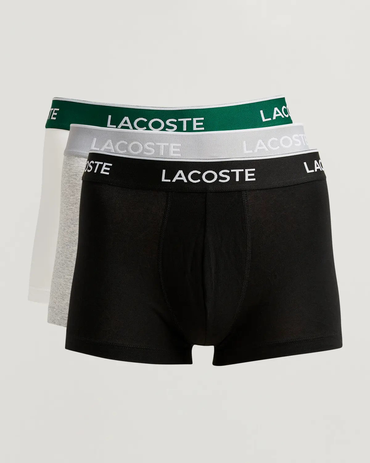 Lacoste 3-Pack Stretch Cotton Trunks Black/White/Grey