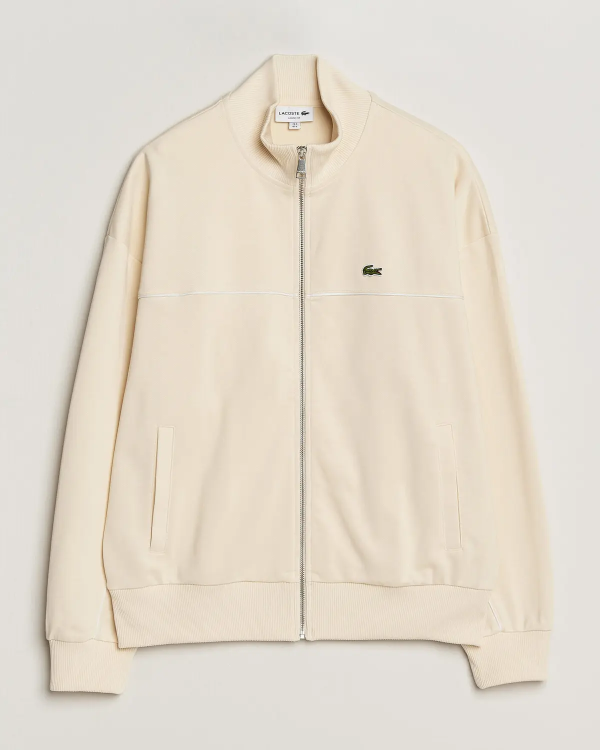 Lacoste Piqué Track Jacket Naturel Clair