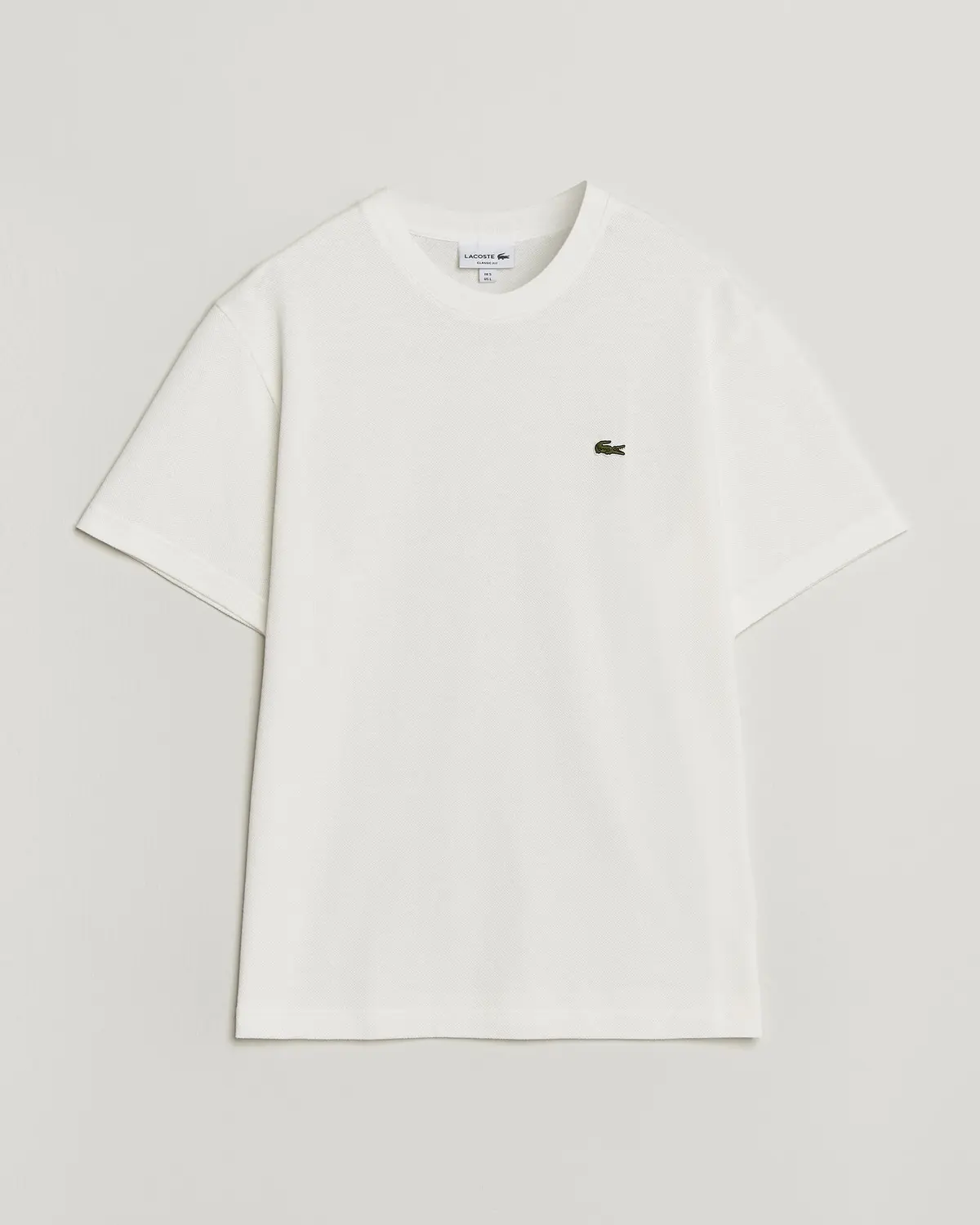 Lacoste Cotton/Linen Pique T-Shirt Flour