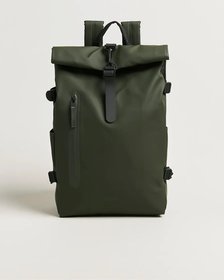 RAINS Rolltop Large Rucksack Green
