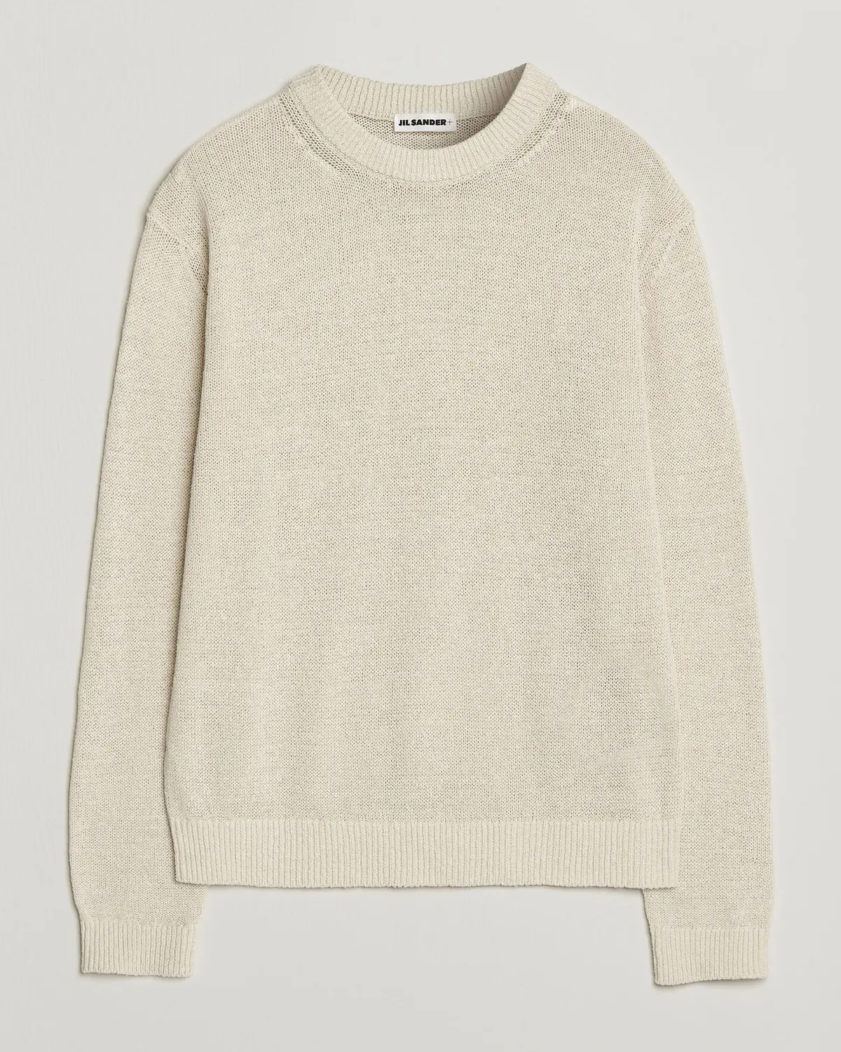 Jil Sander Silk Blend Crew Neck Sweater Sand