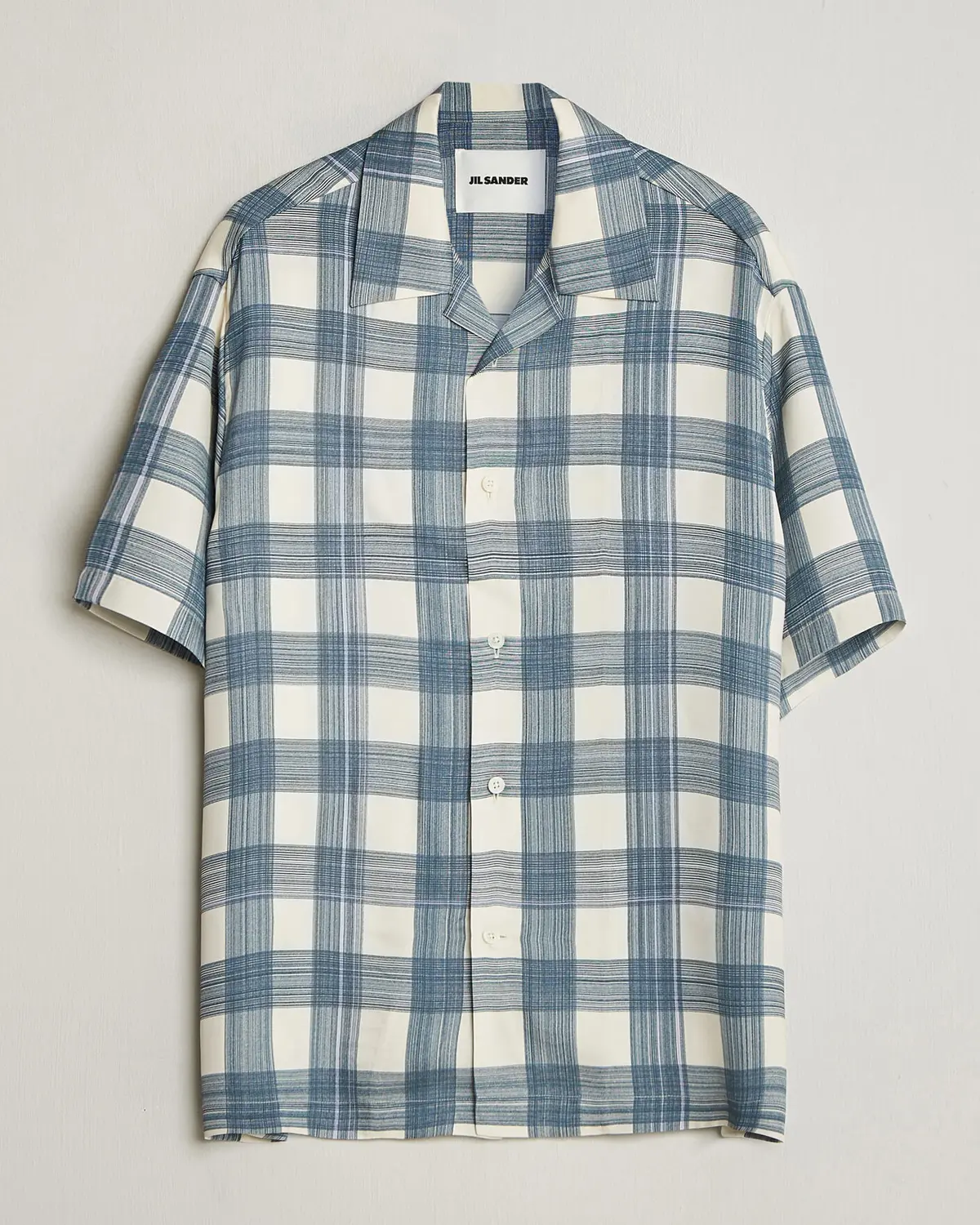 Jil Sander Vichy Check Camp Shirt Blue/White