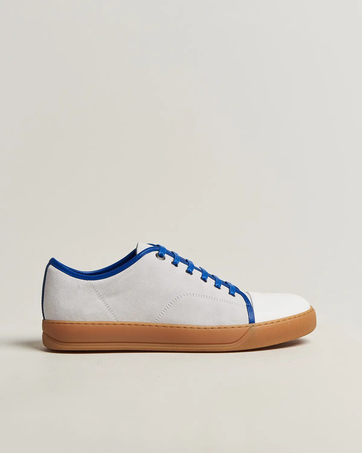 Lanvin DBB1 Nappa Cap Toe Sneaker White/Blue