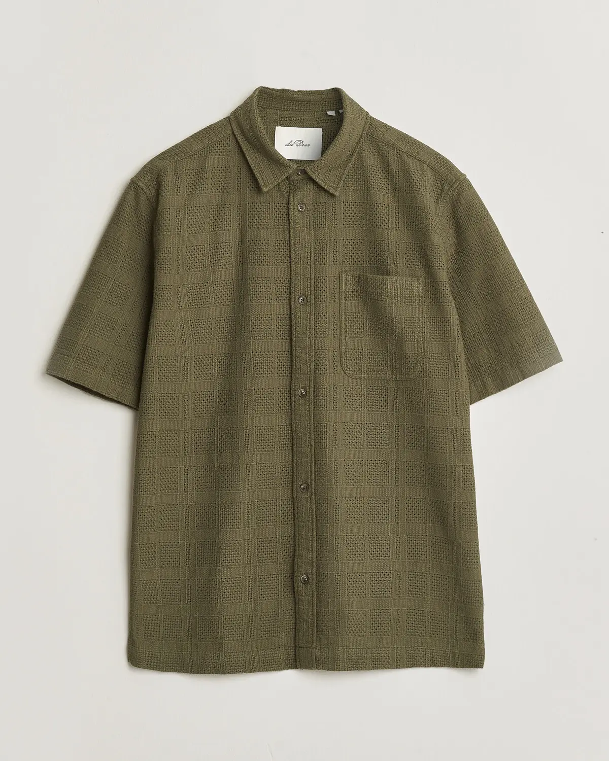Les Deux Charlie Short Sleeve Shirt Olive Night