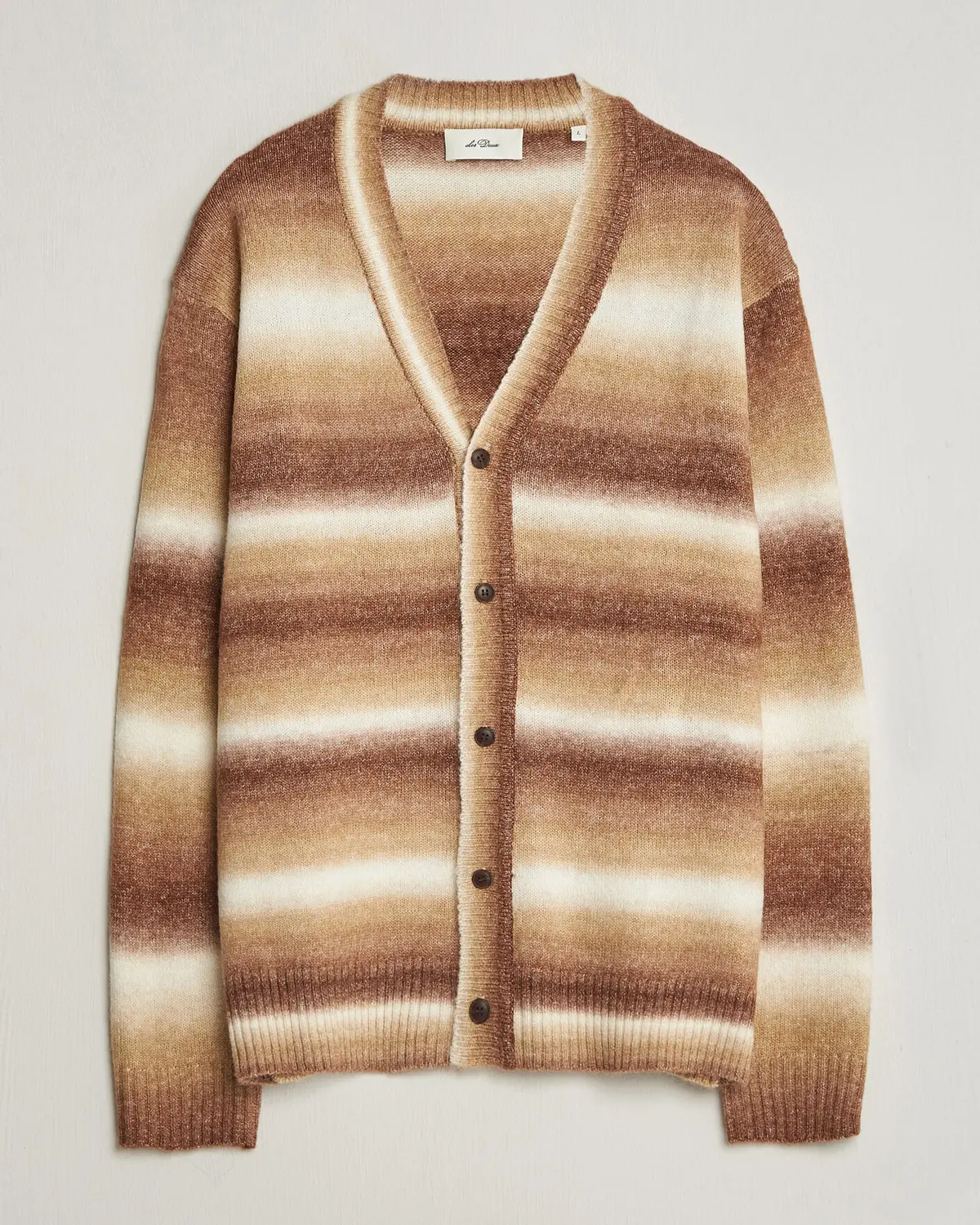 Les Deux Boston Gradient Knitted Cardigan Teak Brown