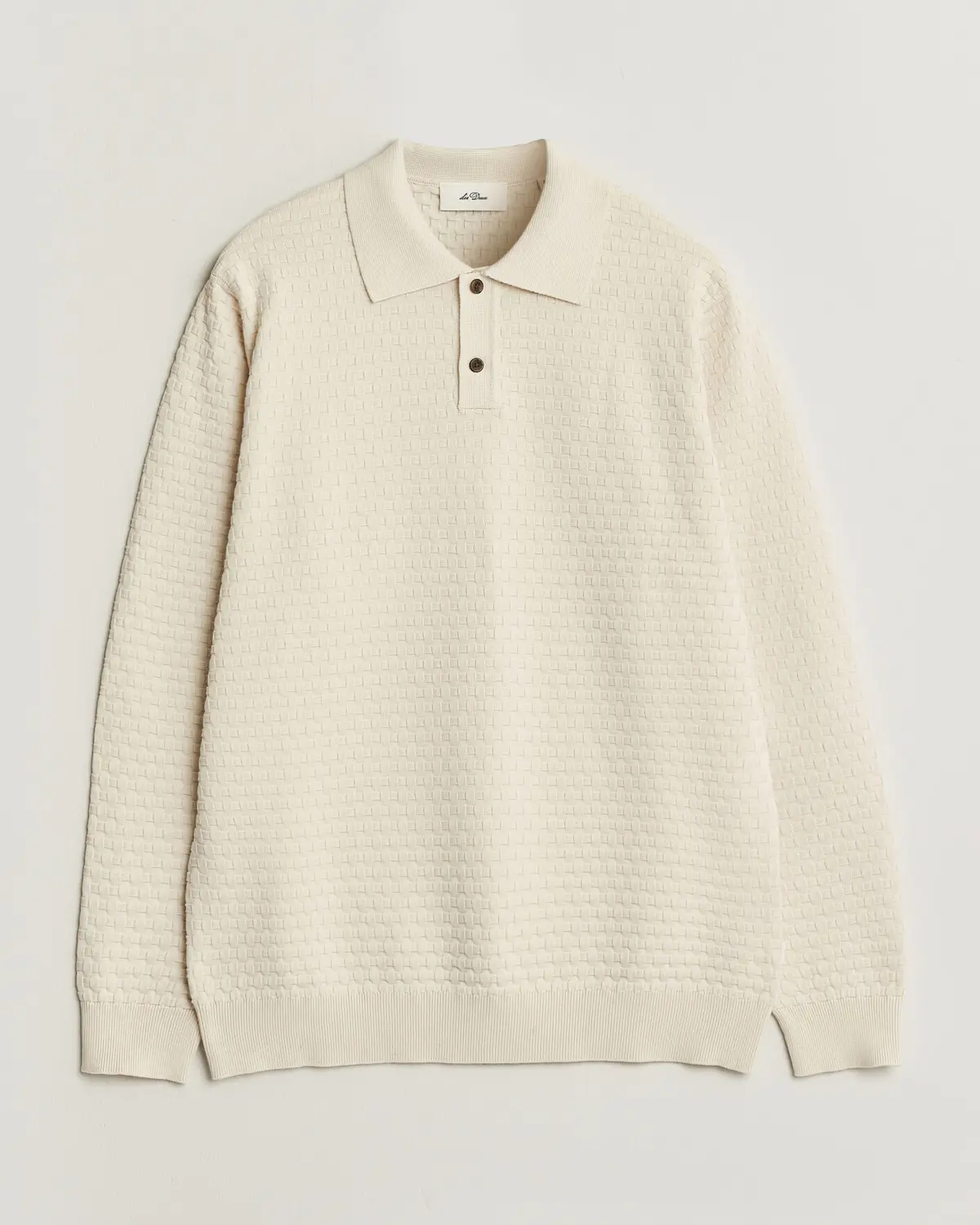 Les Deux Billy Weave Knitted Polo Light Ivory