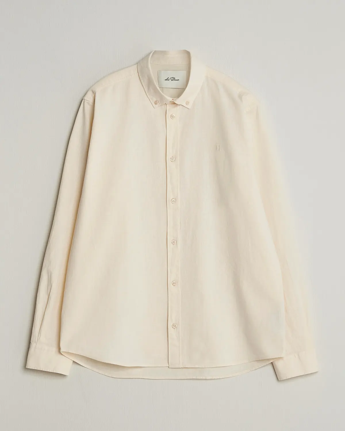 Les Deux Konrad Cotton/Linen Shirt Eggnog White