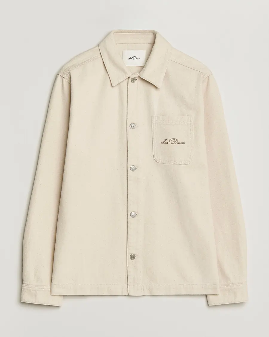 Les Deux Layton Faience Twill Overshirt Ivory