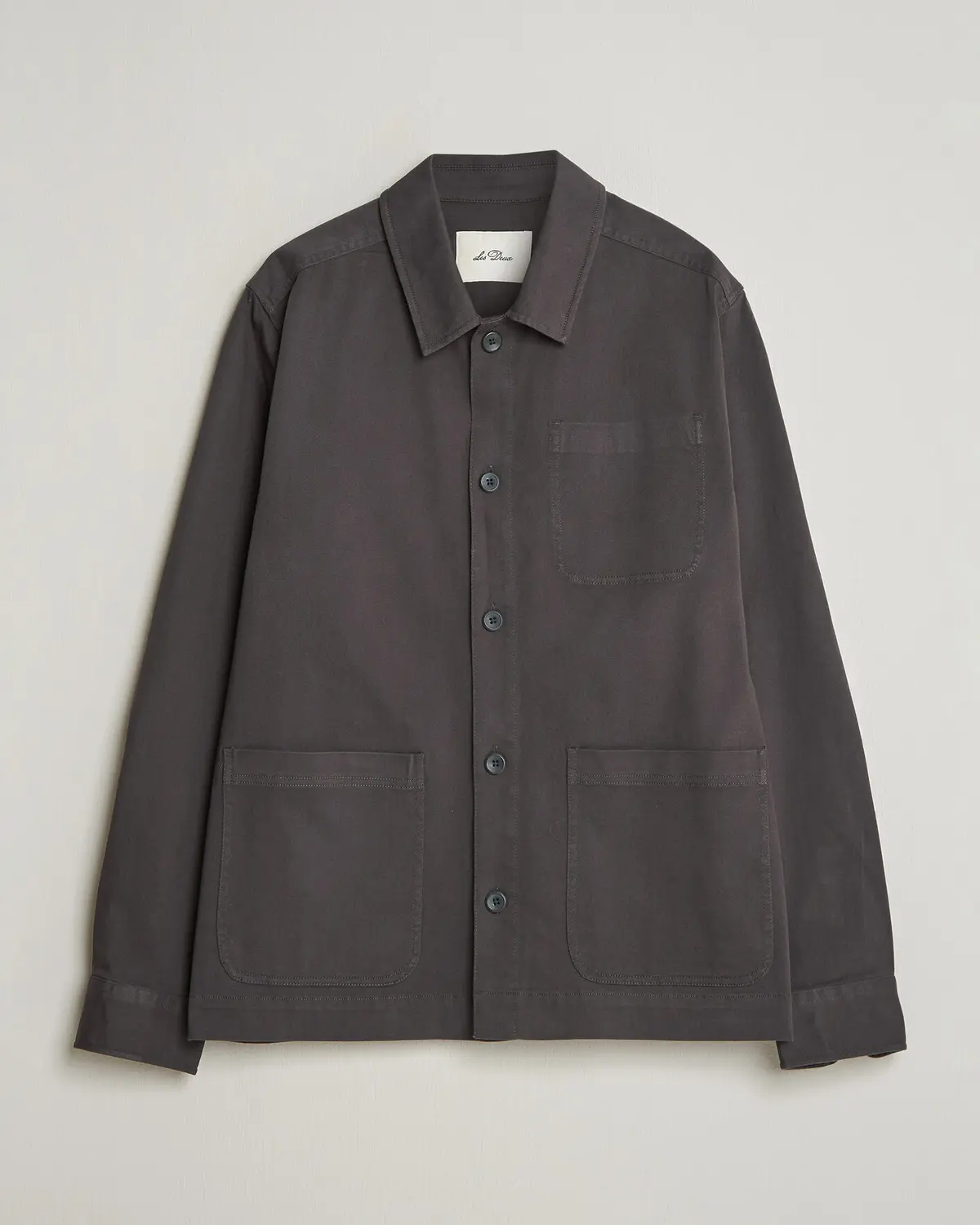 Les Deux Layton Cotton Overshirt Black