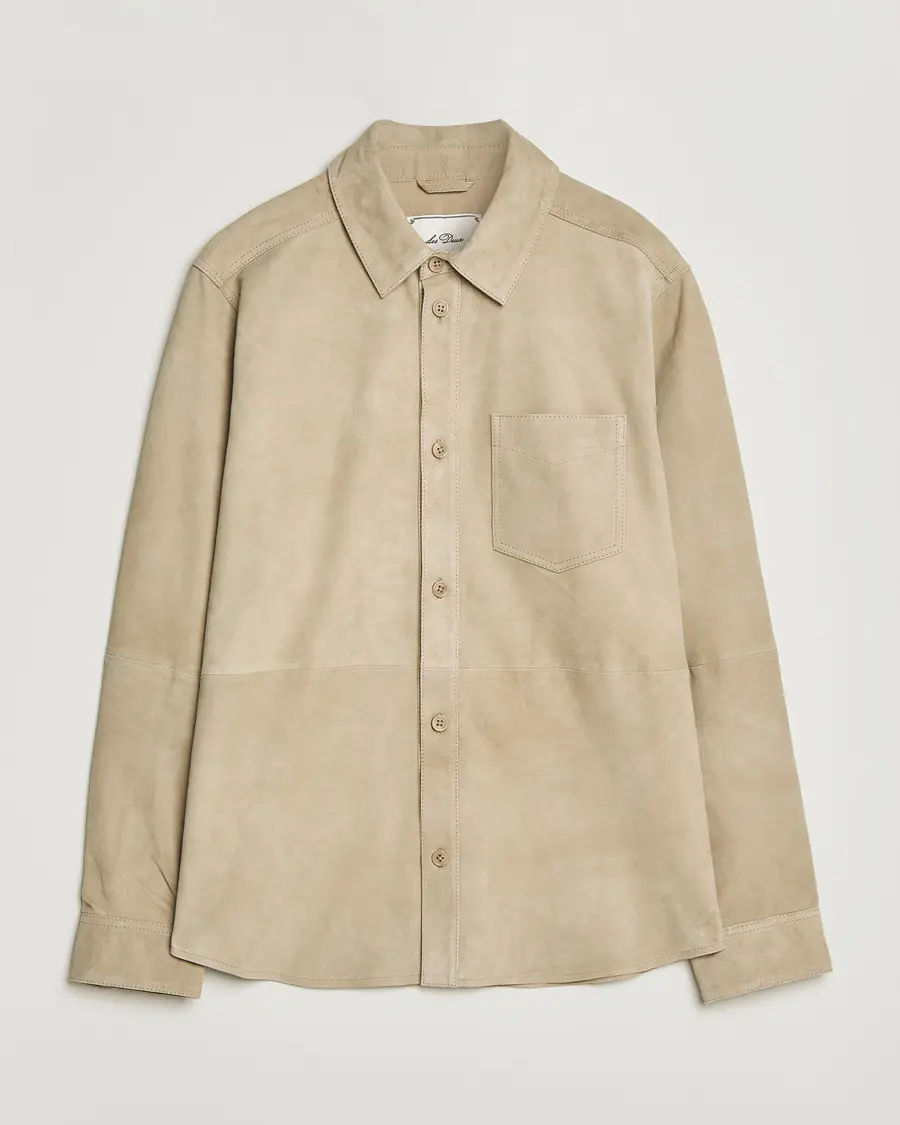 Les Deux Bertram Suede Overshirt Light Sand