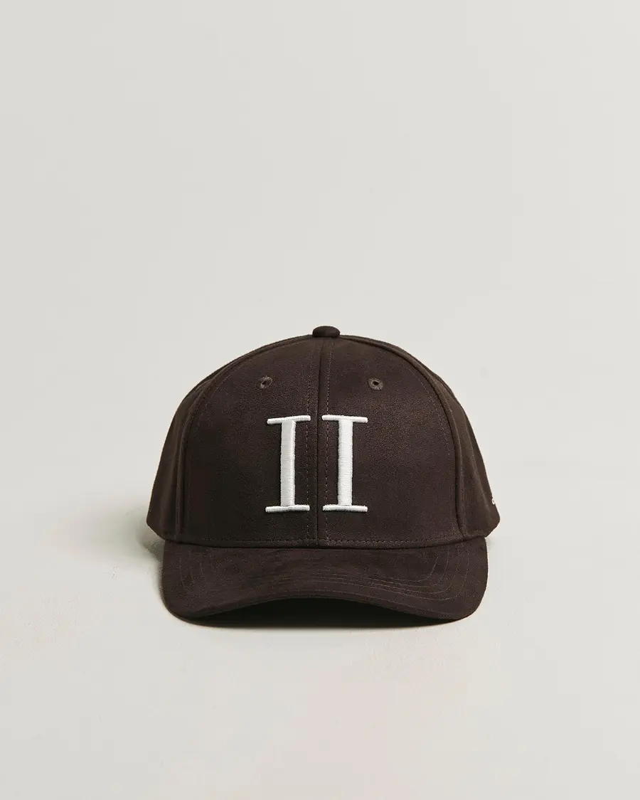 Les Deux Encore Suede Baseball Cap Coffee Brown