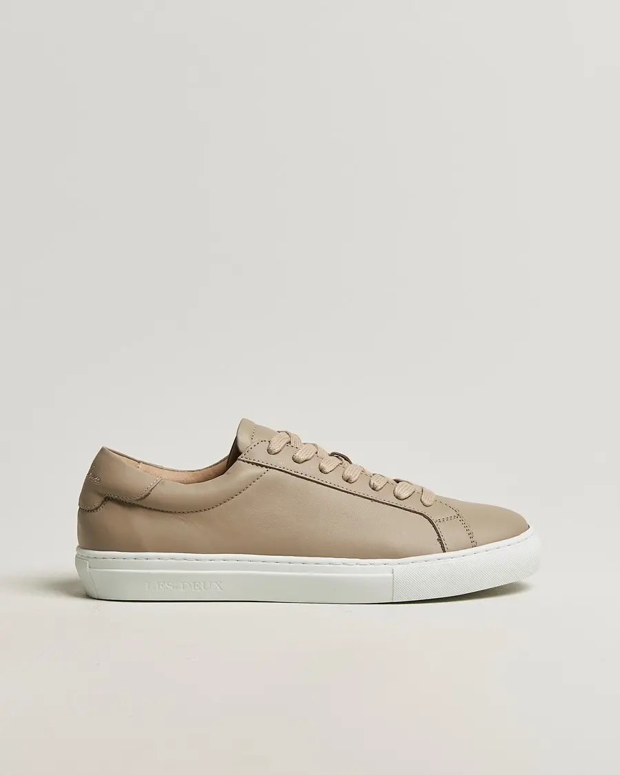 Les Deux Theodor Leather Sneakers Irish Cream Beige