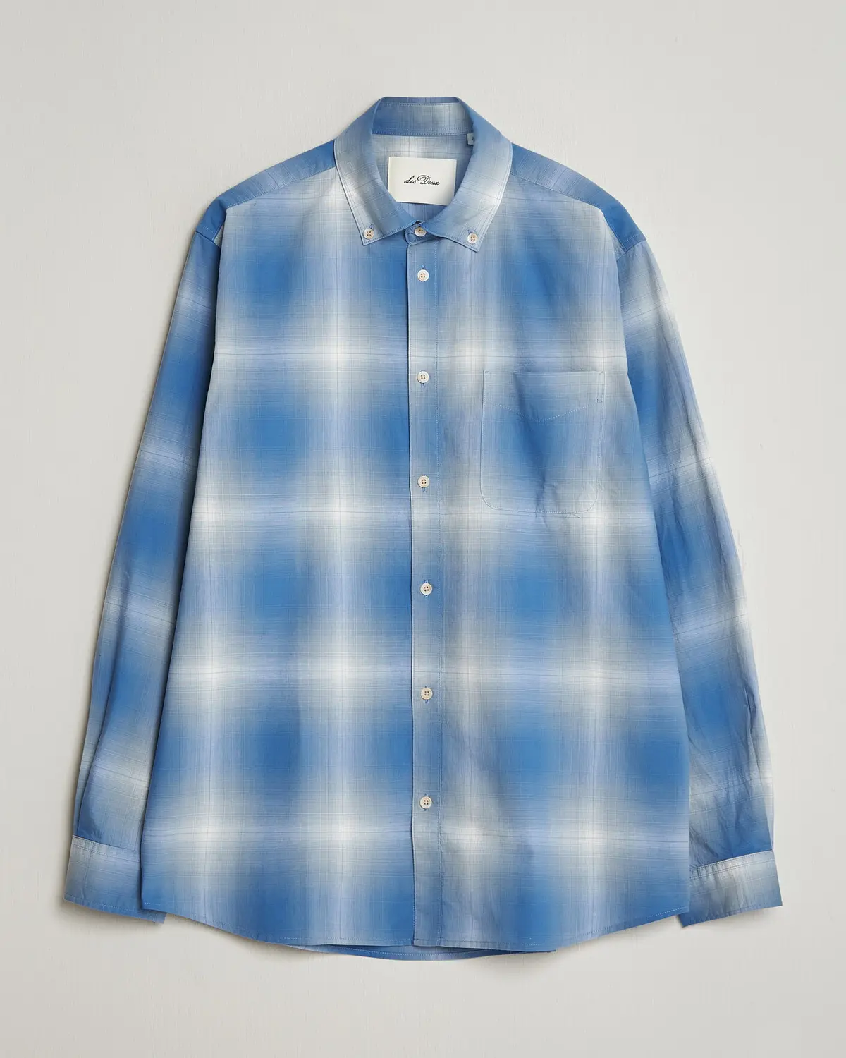 Les Deux Kent Shadowcheck Shirt Palace Blue