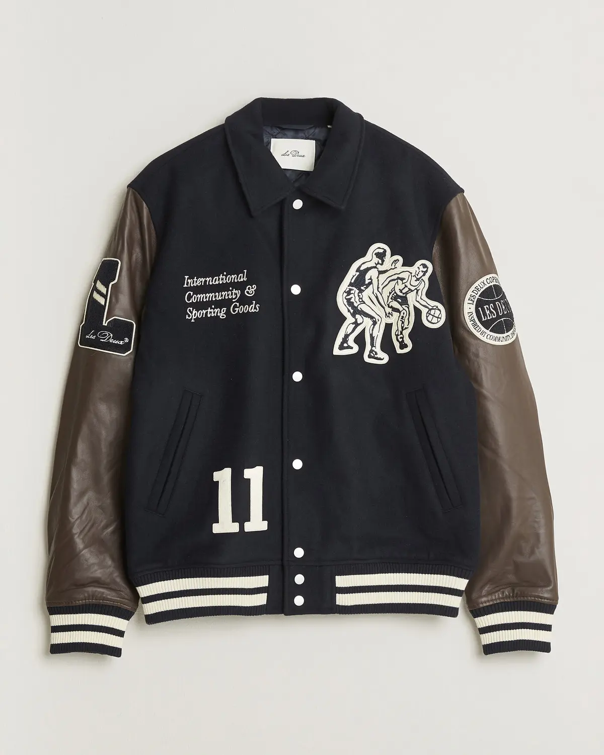 Les Deux Basket Varsity Wool Jacket Dark Navy