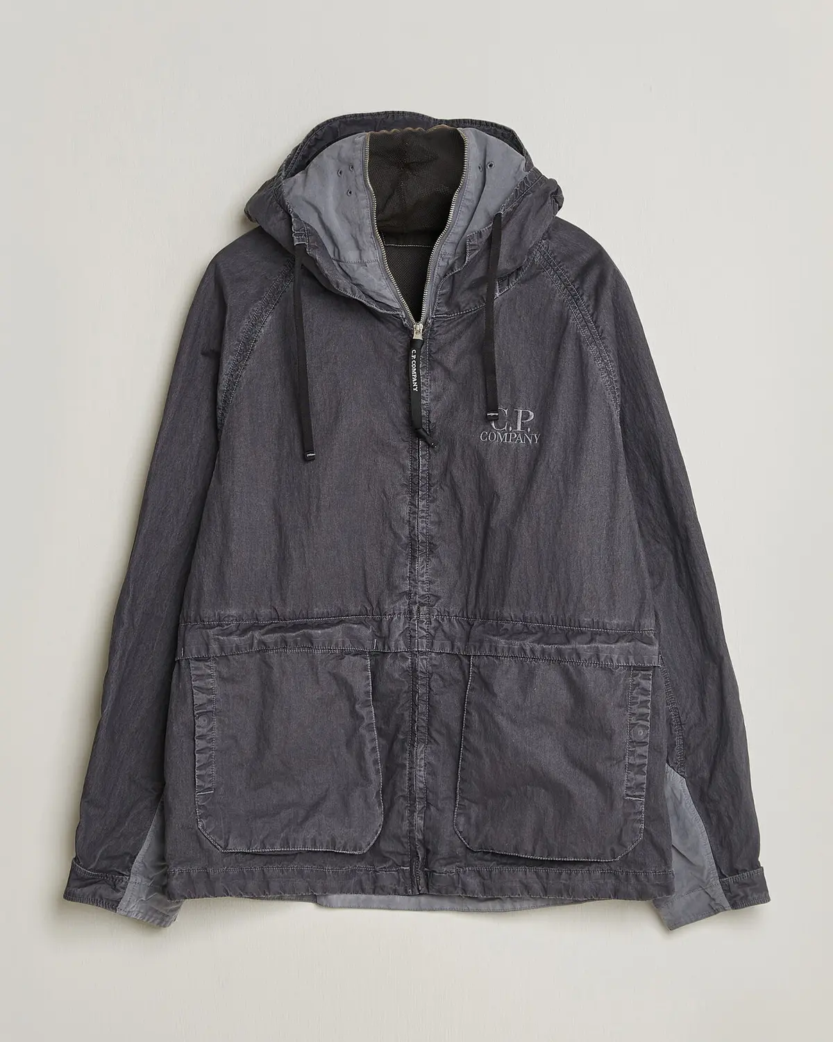 C.P. Company 50 Fili Wax Hood Jacket Black