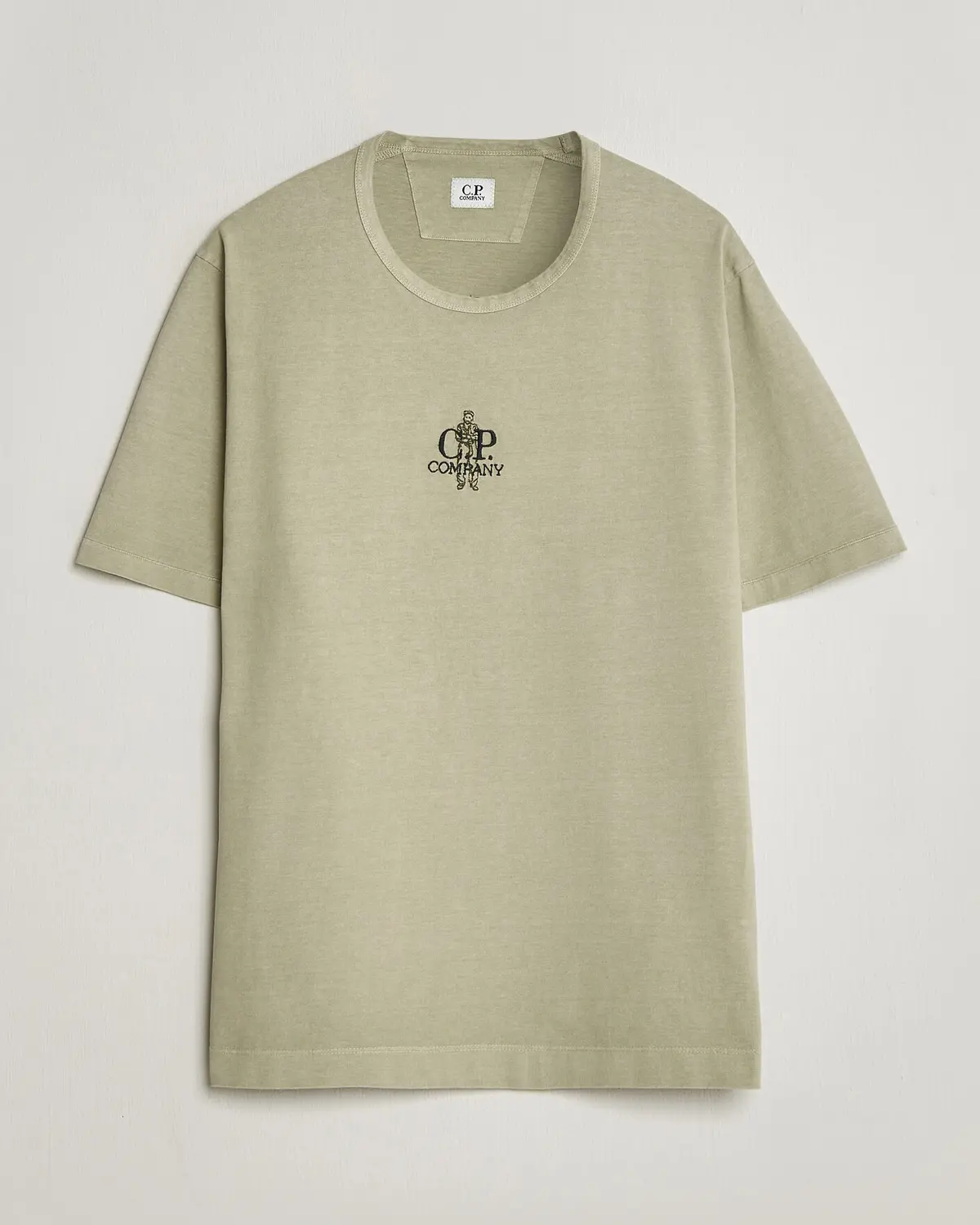 C.P. Company Back Printed Cotton T-Shirt Washed Green