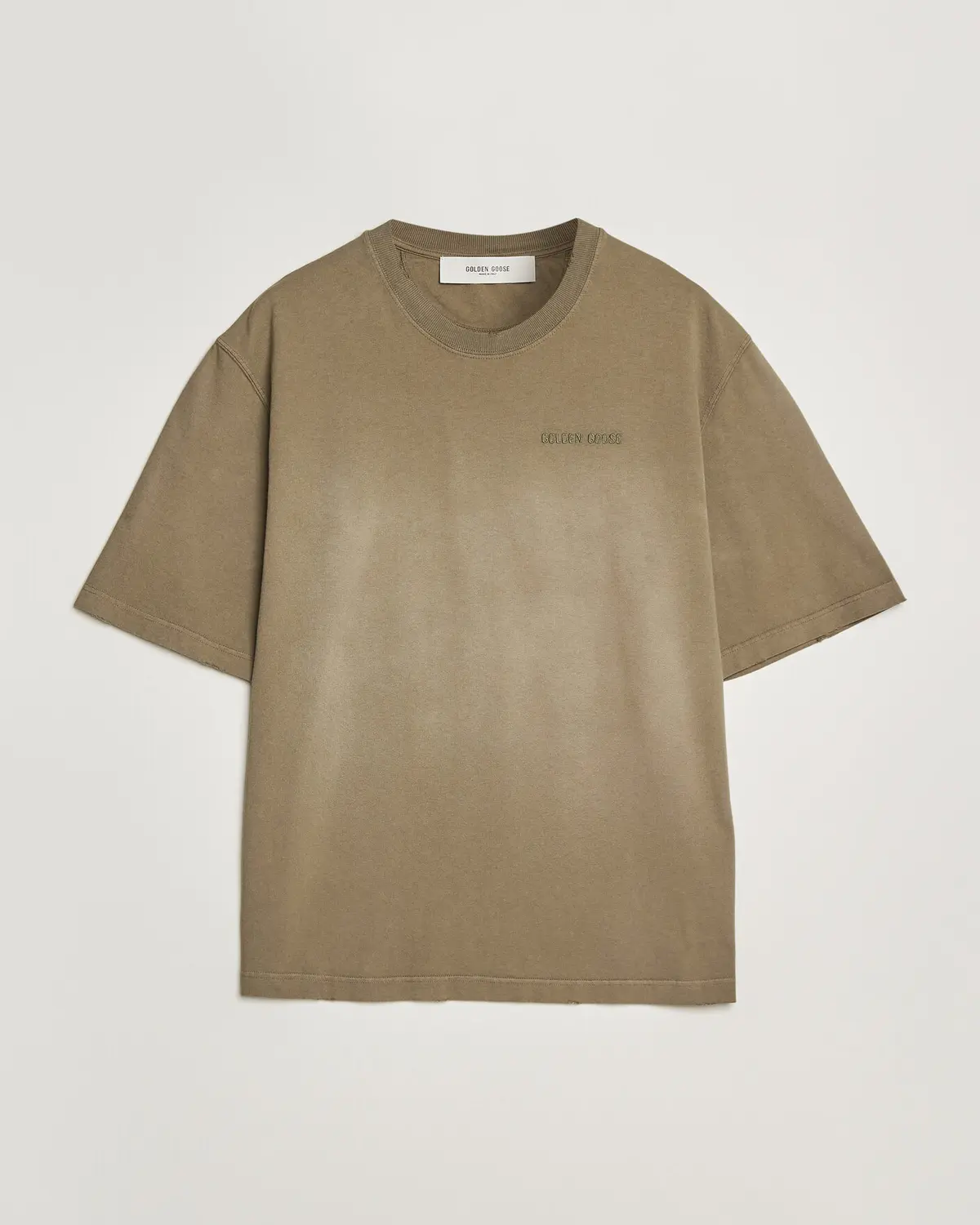 Golden Goose Journey Dyed Cotton T-Shirt Washed Beige