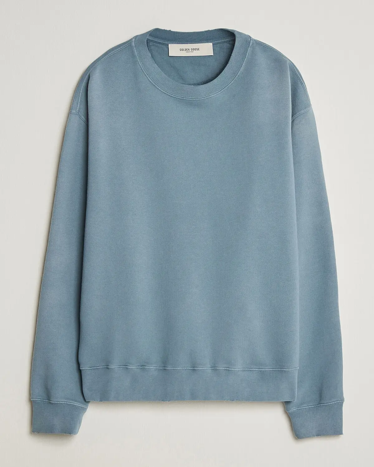 Golden Goose Boxi Faded Cotton Sweatshirt Windward Blue