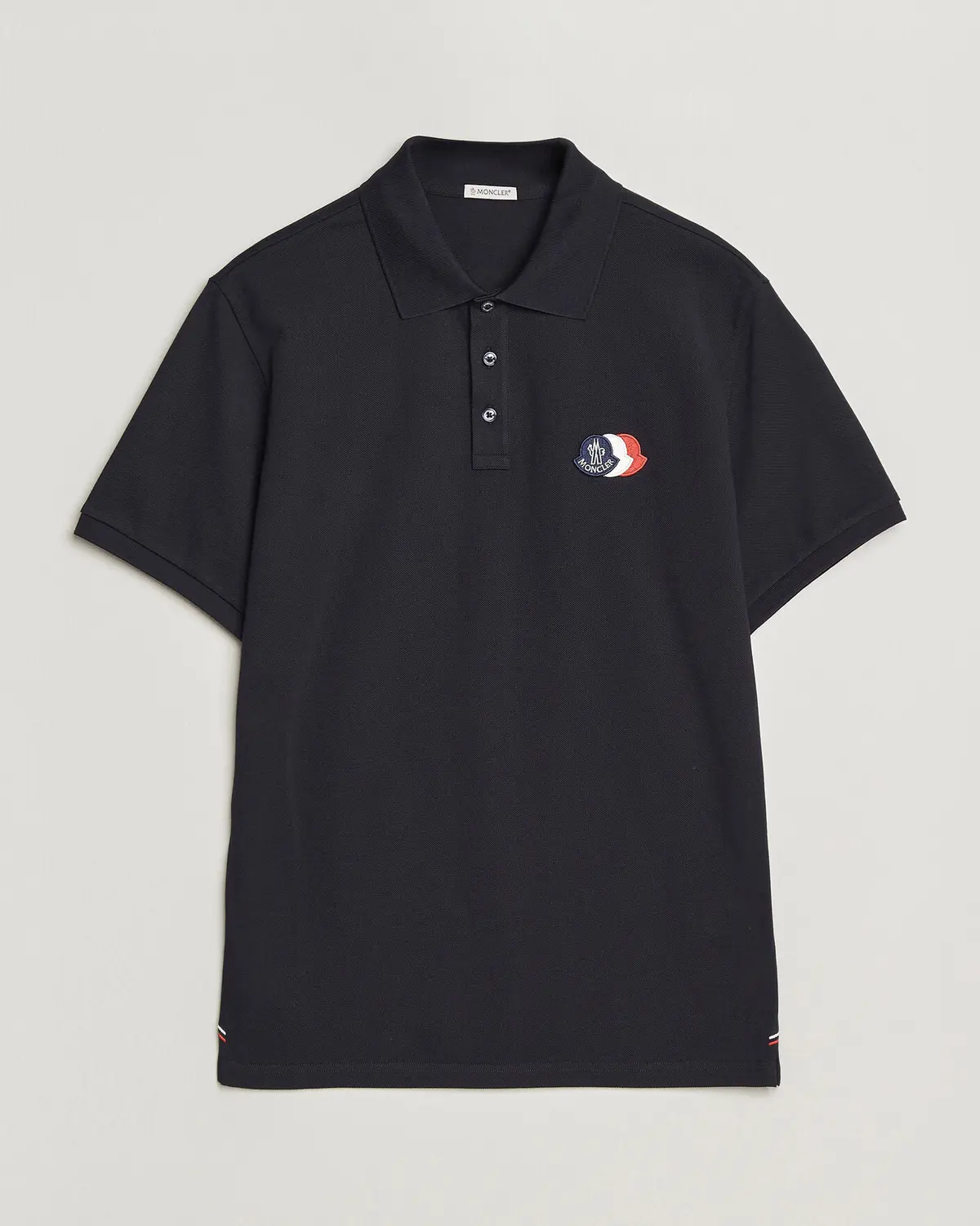 Moncler Tricolore Logo Polo Navy