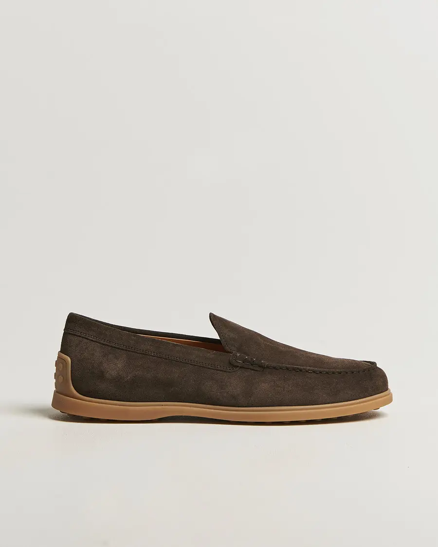 Tod's Gomma Leggera Loafers Dark Brown Suede