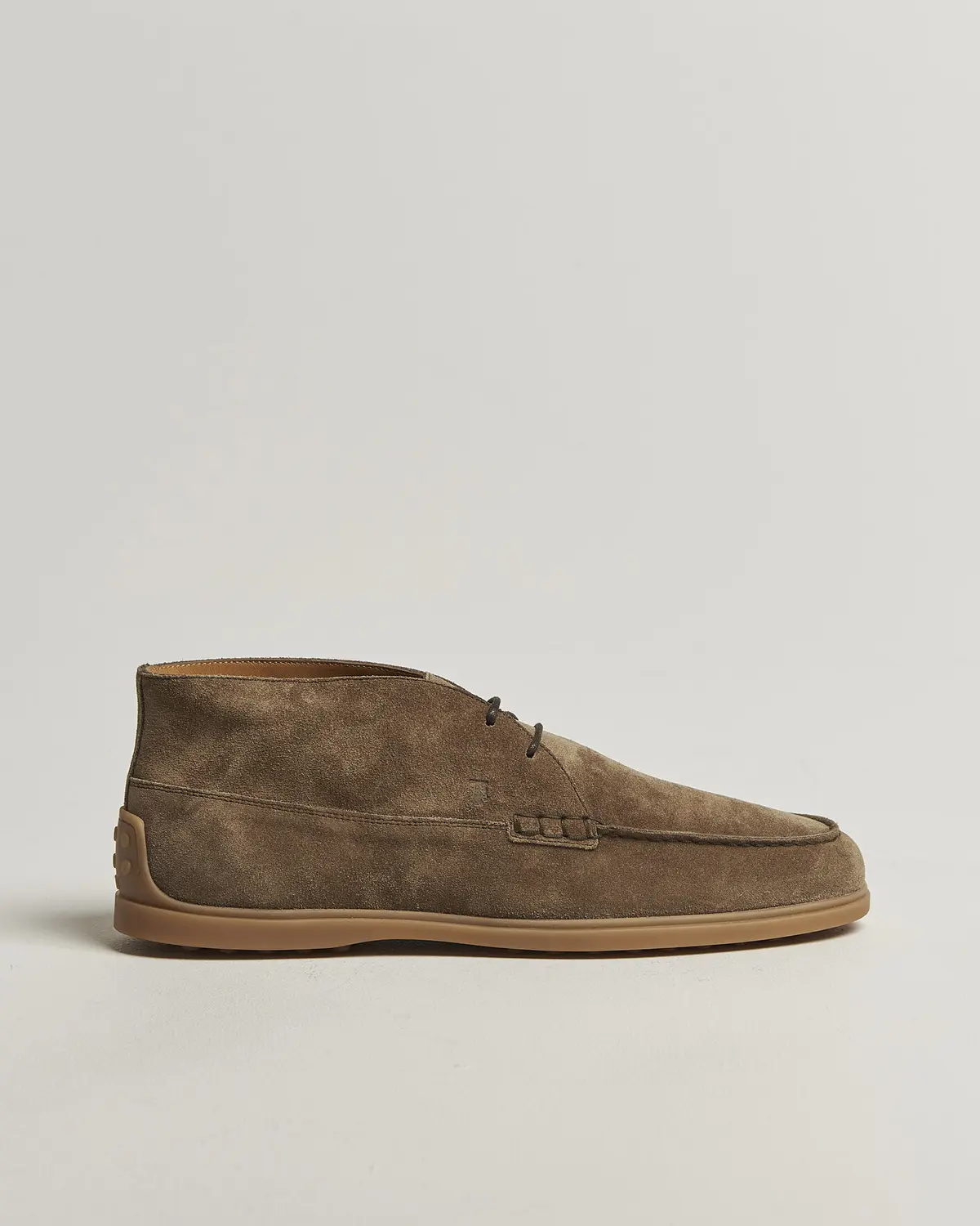 Tod's Gomma Leggera Chukka Boots Beige Suede