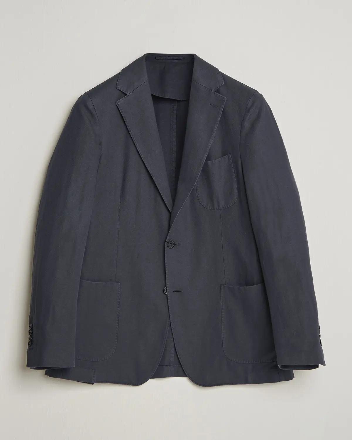 Morris Washed Cotton Herringbone Blazer Navy
