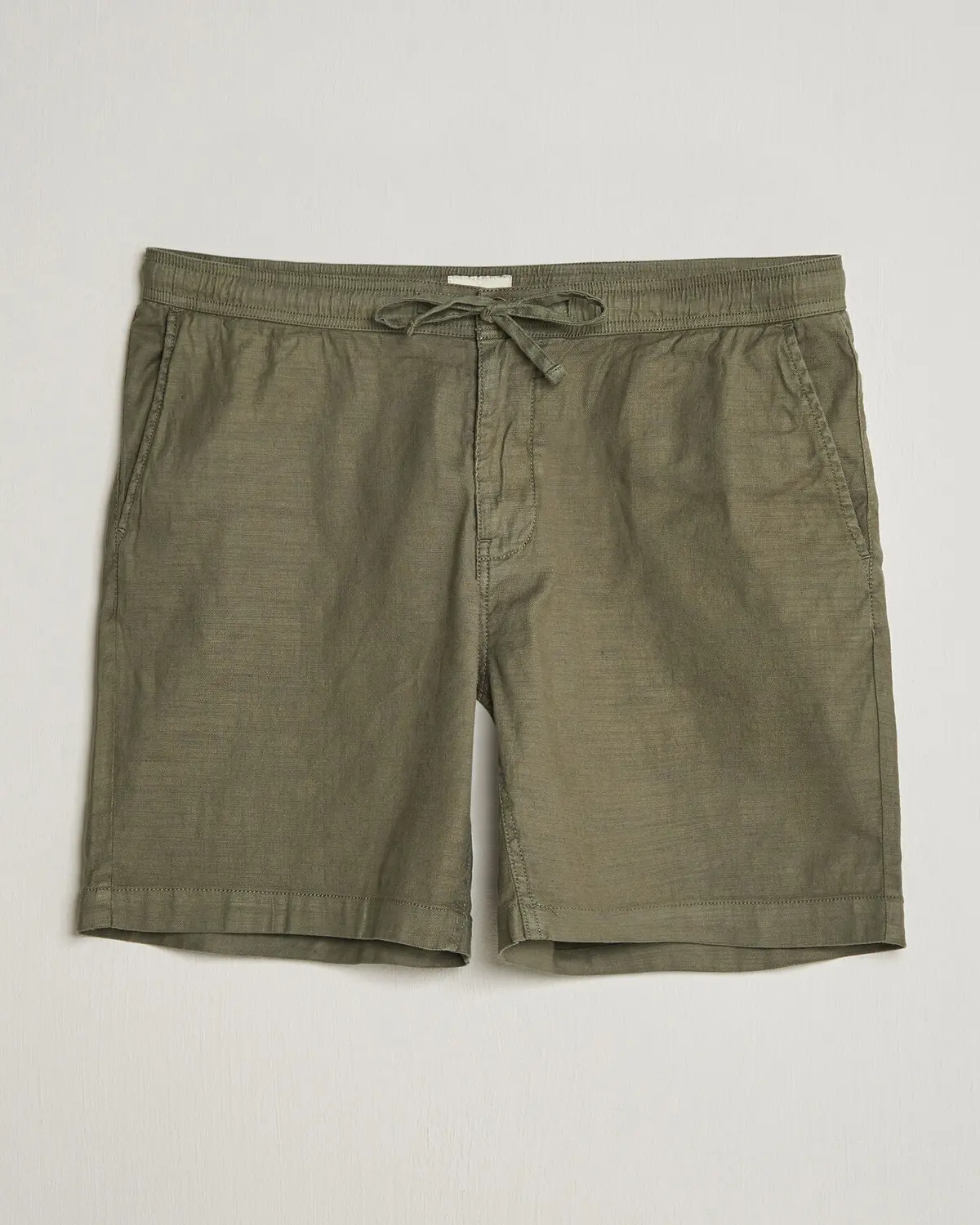 Morris Fenix Linen Shorts Olive