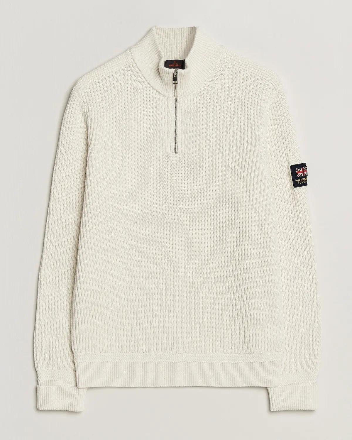 Morris Brenton Half-Zip Off White