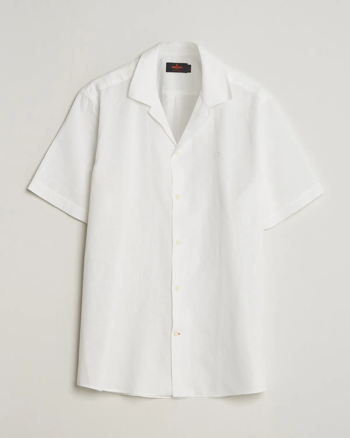 Morris Resort Short Sleeve Linen Shirt White