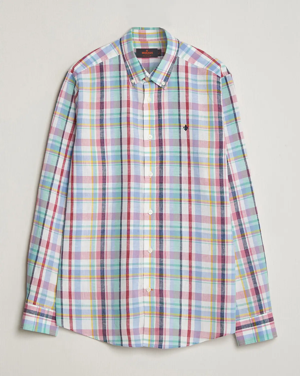 Morris Preppy Check Linen Shirt Multi