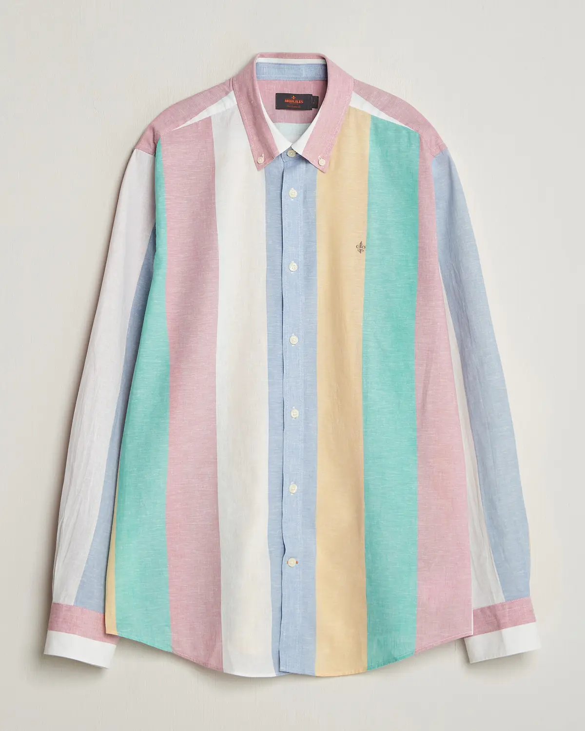 Morris Happy Striped Linen Shirt Multi