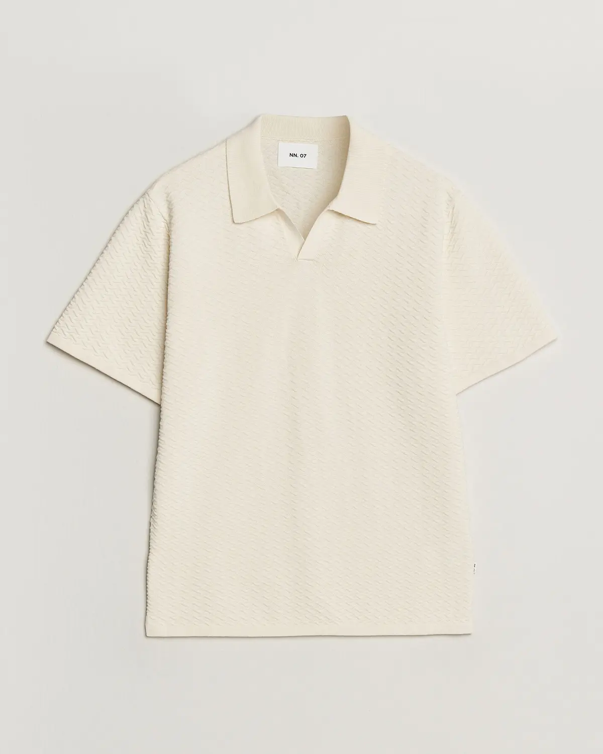 NN07 Paul Structured Knitted Polo Ivory