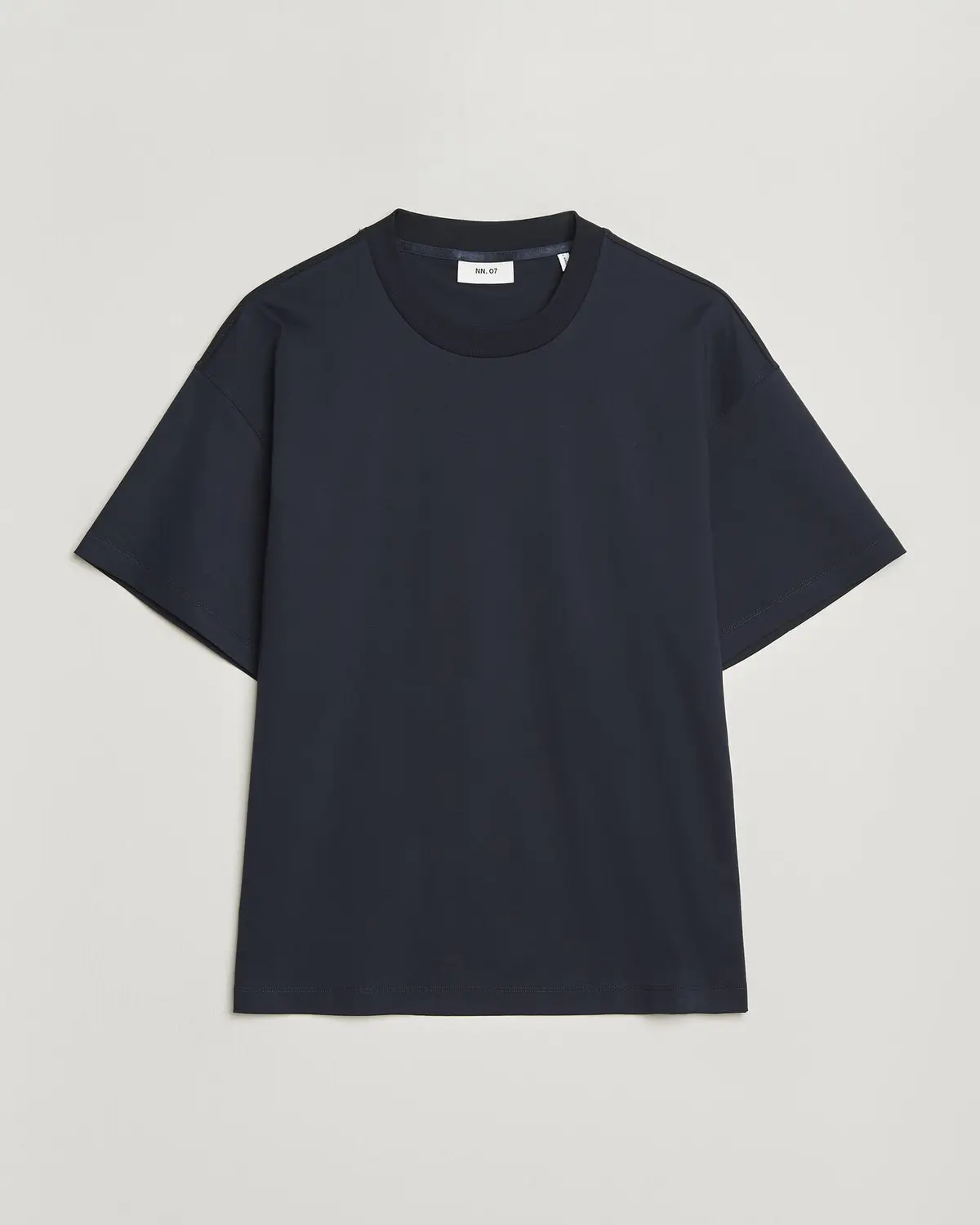 NN07 Lionel Mercerized Crew Neck T-Shirt Navy Blue
