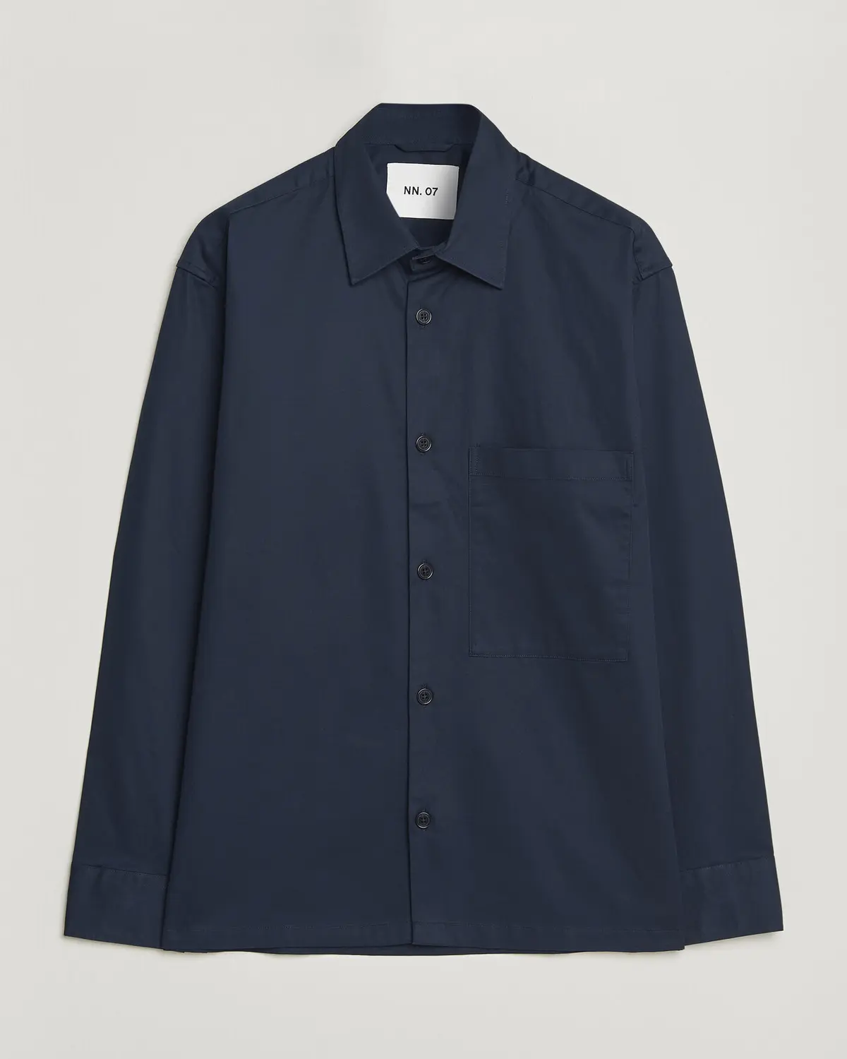 NN07 Freddy Cotton Overshirt Navy Blue