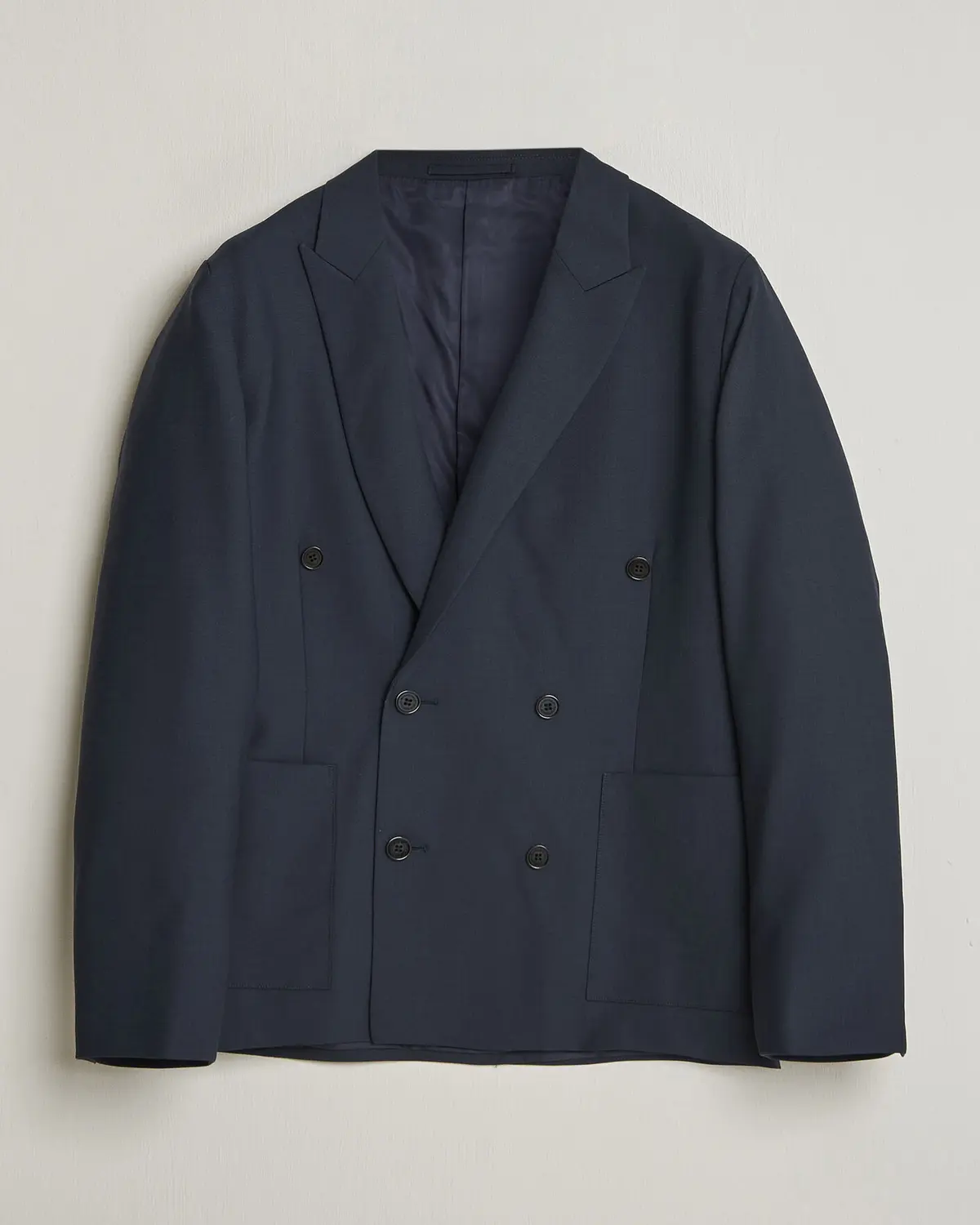 NN07 Jordin Summer Wool Double Breasted Blazer Deep Navy