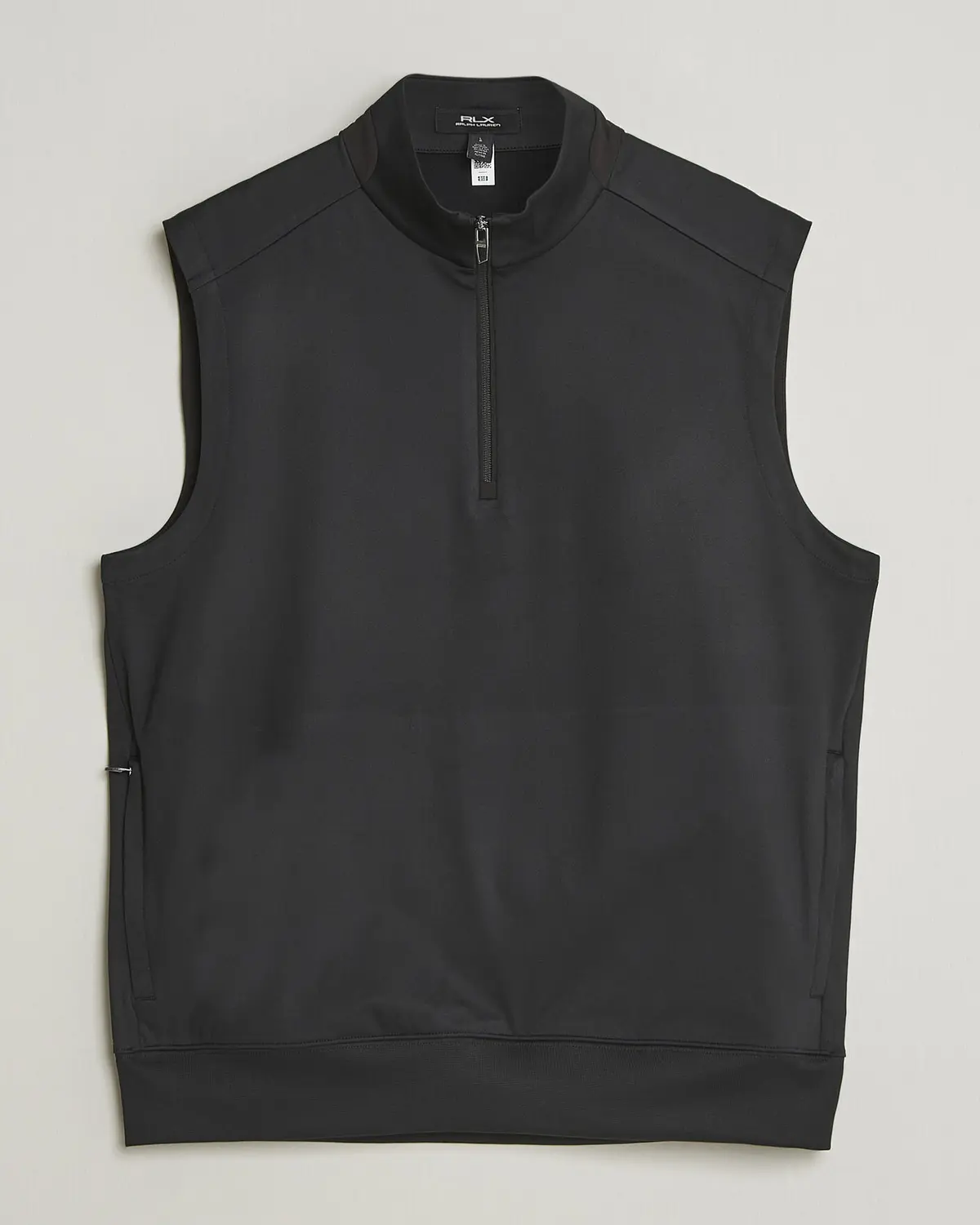 RLX Ralph Lauren Half-Zip Luxury Jersey Vest Polo Black