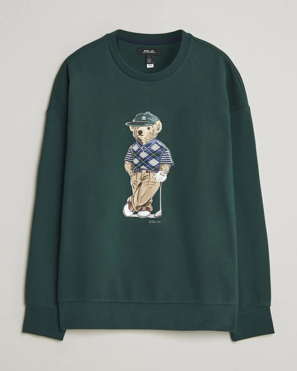 RLX Ralph Lauren Loopback Terry Bear Sweatshirt Moss Agate