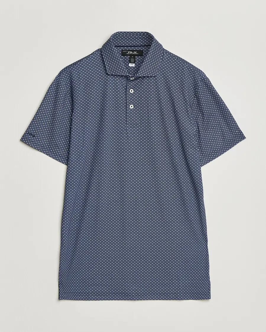 RLX Ralph Lauren Airflow Polo Printed Navy Magnolia Diamond