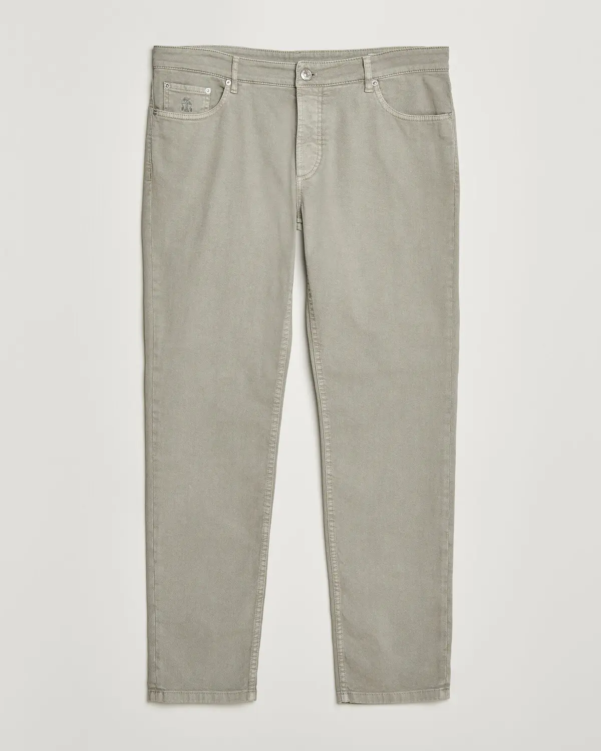 Brunello Cucinelli Traditional Fit Bull Denim Pants Olive
