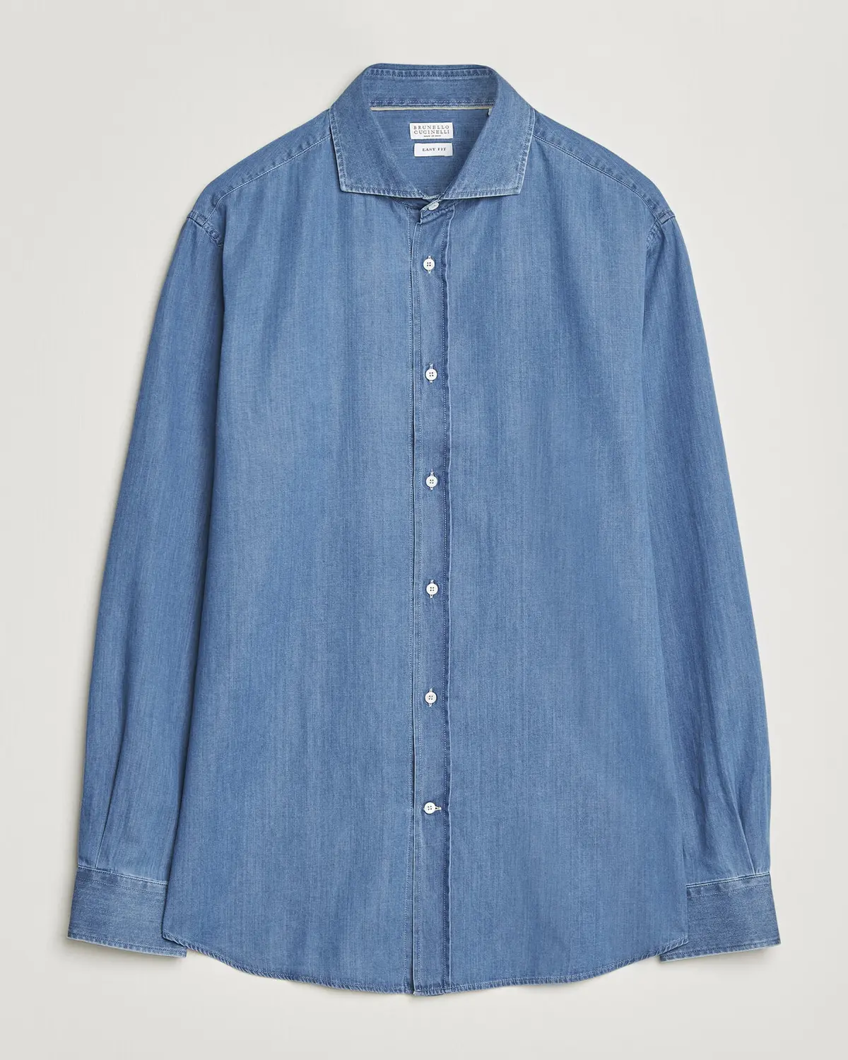 Brunello Cucinelli Easy Fit Denim Shirt Medium Blue Wash