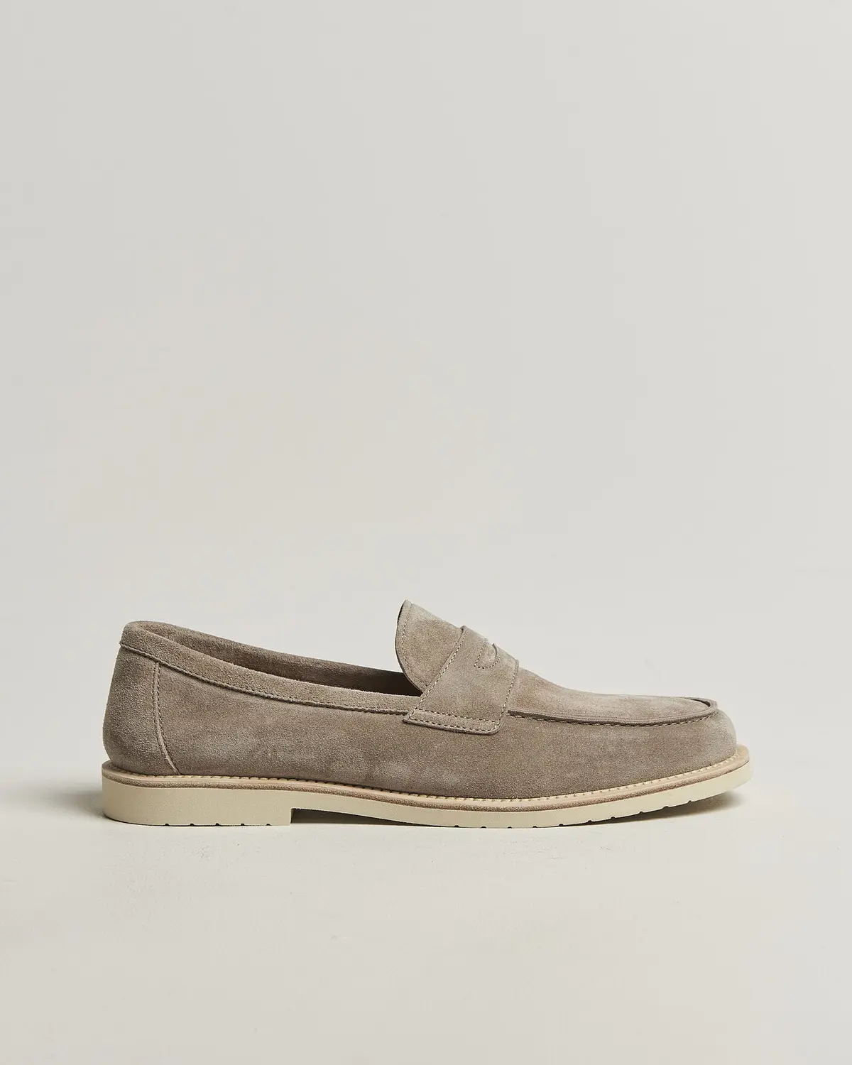 Brunello Cucinelli Light Penny Loafers Beige Suede