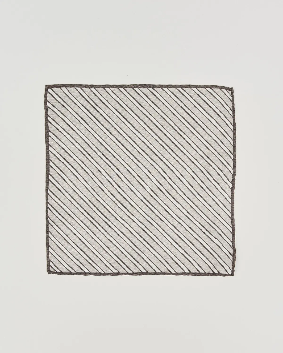 Brunello Cucinelli Striped Pocket Square Brown